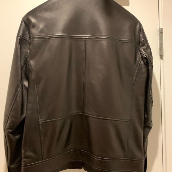 Hugo Boss Nocan Nappa Lamb Leather Jacket NWOT - Picture 2 of 6